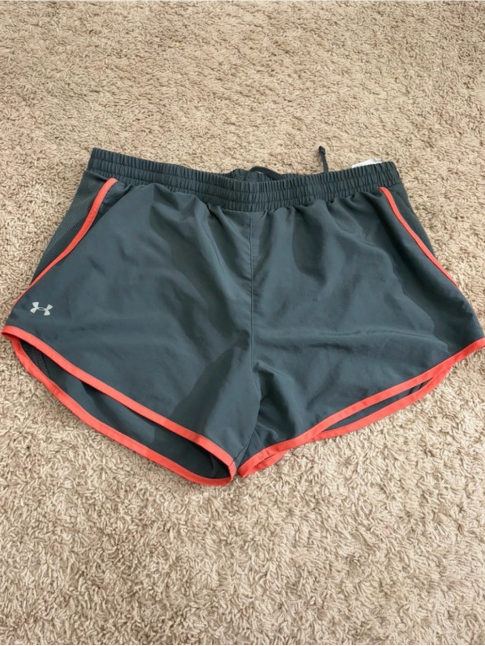 Under Armour Women’s Black Athletic Shorts with Coral Trim